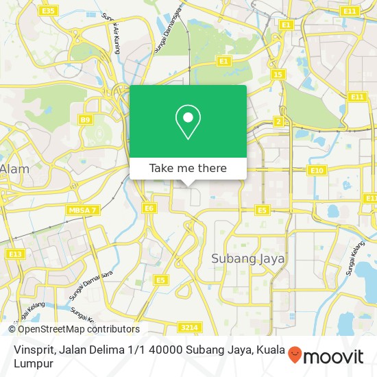 Peta Vinsprit, Jalan Delima 1 / 1 40000 Subang Jaya