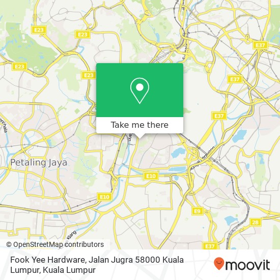 Peta Fook Yee Hardware, Jalan Jugra 58000 Kuala Lumpur