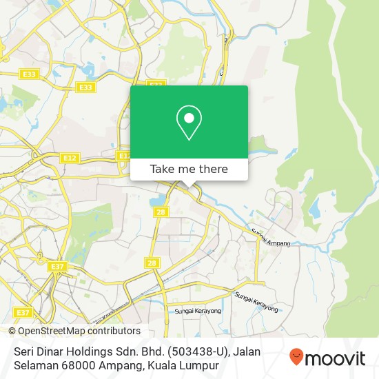 Peta Seri Dinar Holdings Sdn. Bhd. (503438-U), Jalan Selaman 68000 Ampang