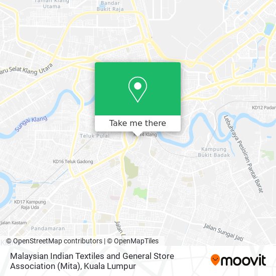Malaysian Indian Textiles and General Store Association (Mita) map