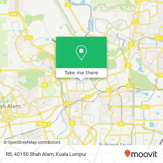 RS, 40150 Shah Alam map