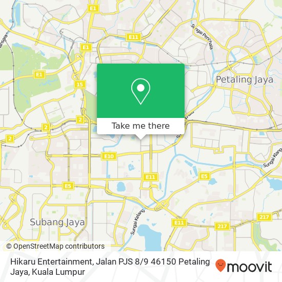 Hikaru Entertainment, Jalan PJS 8 / 9 46150 Petaling Jaya map