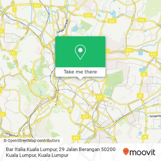 Bar Italia Kuala Lumpur, 29 Jalan Berangan 50200 Kuala Lumpur map