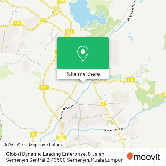 Peta Global Dynamic Leading Enterprise, 8 Jalan Semenyih Sentral 2 43500 Semenyih