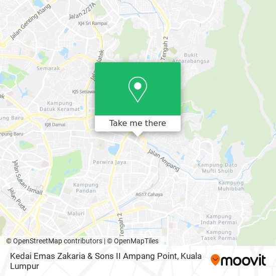 Peta Kedai Emas Zakaria & Sons II Ampang Point