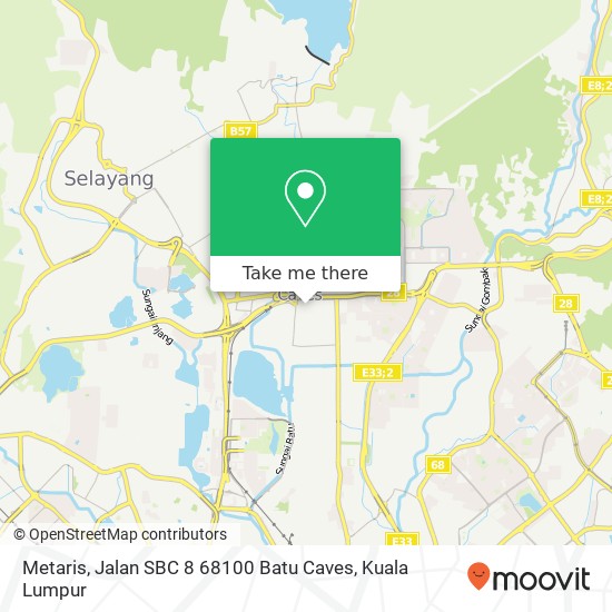 Metaris, Jalan SBC 8 68100 Batu Caves map