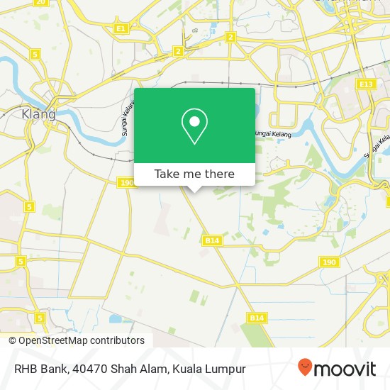 Peta RHB Bank, 40470 Shah Alam