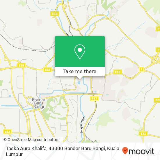 Peta Taska Aura Khalifa, 43000 Bandar Baru Bangi