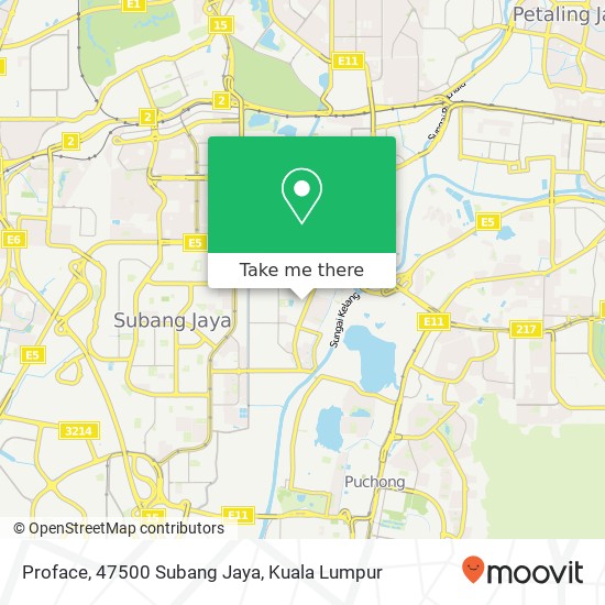 Peta Proface, 47500 Subang Jaya