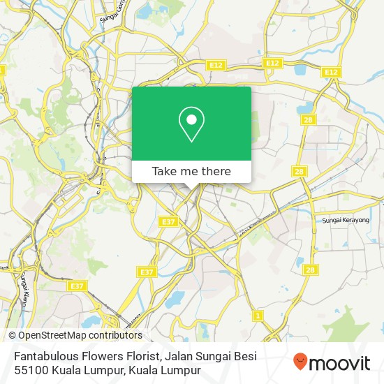 Fantabulous Flowers Florist, Jalan Sungai Besi 55100 Kuala Lumpur map