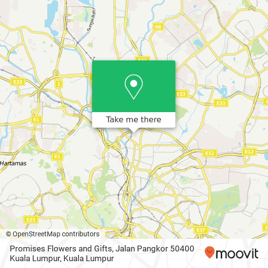 Promises Flowers and Gifts, Jalan Pangkor 50400 Kuala Lumpur map