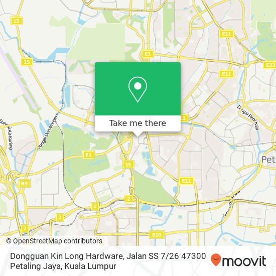 Dongguan Kin Long Hardware, Jalan SS 7 / 26 47300 Petaling Jaya map