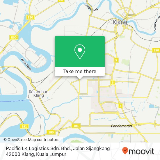 Pacific LK Logistics.Sdn. Bhd., Jalan Sijangkang 42000 Klang map