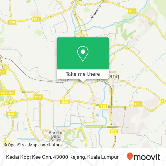 Kedai Kopi Kee Onn, 43000 Kajang map