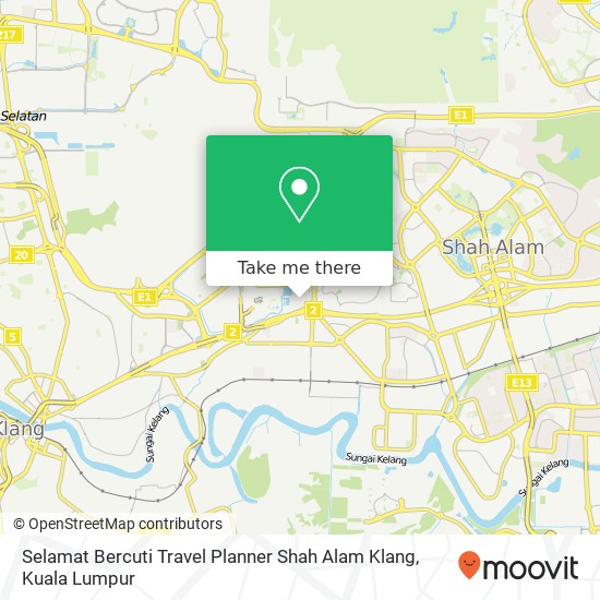 Peta Selamat Bercuti Travel Planner Shah Alam Klang
