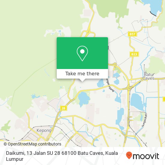 Daikumi, 13 Jalan SU 28 68100 Batu Caves map