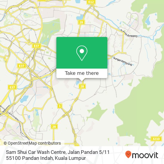 Peta Sam Shui Car Wash Centre, Jalan Pandan 5 / 11 55100 Pandan Indah