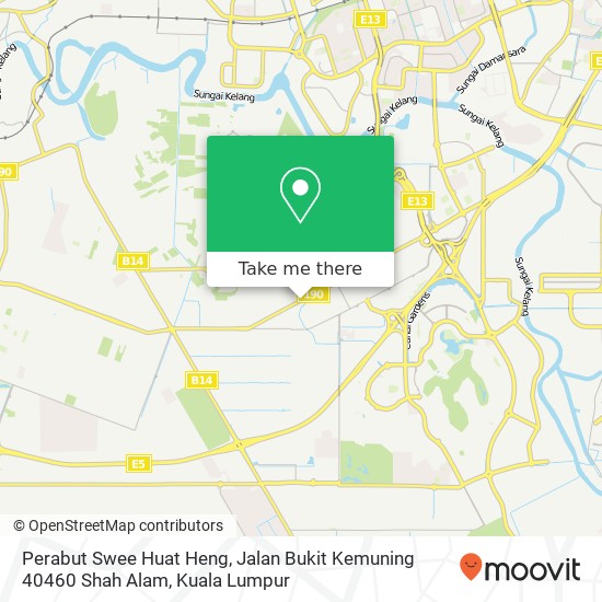 Peta Perabut Swee Huat Heng, Jalan Bukit Kemuning 40460 Shah Alam