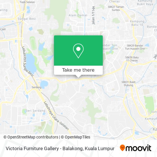Victoria Furniture Gallery - Balakong map