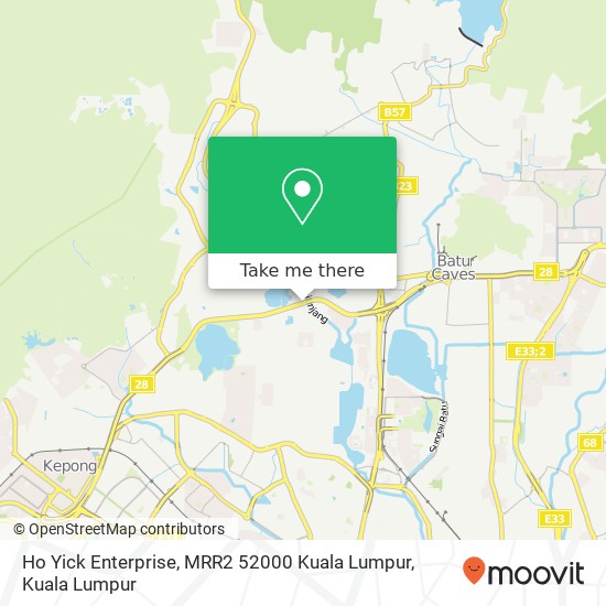 Ho Yick Enterprise, MRR2 52000 Kuala Lumpur map