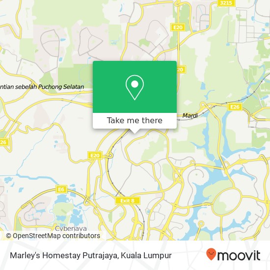 Peta Marley's Homestay Putrajaya