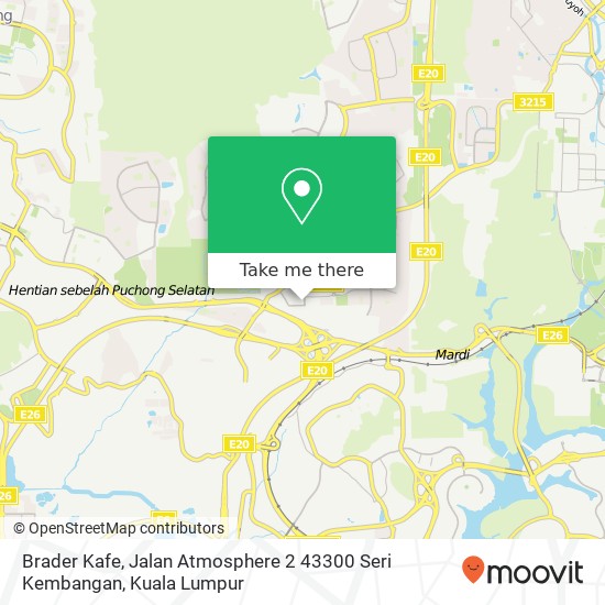 Brader Kafe, Jalan Atmosphere 2 43300 Seri Kembangan map
