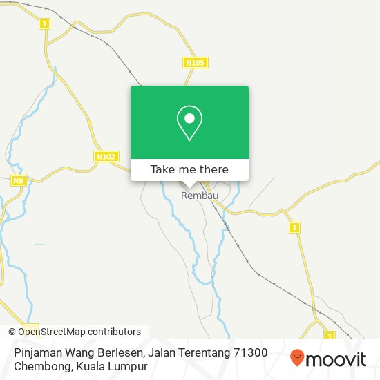 Pinjaman Wang Berlesen, Jalan Terentang 71300 Chembong map