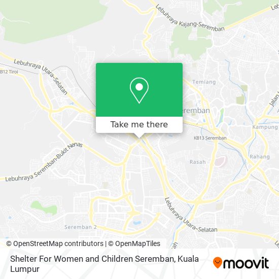 Shelter For Women and Children Seremban map