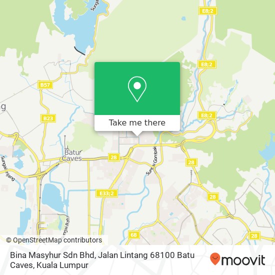 Bina Masyhur Sdn Bhd, Jalan Lintang 68100 Batu Caves map