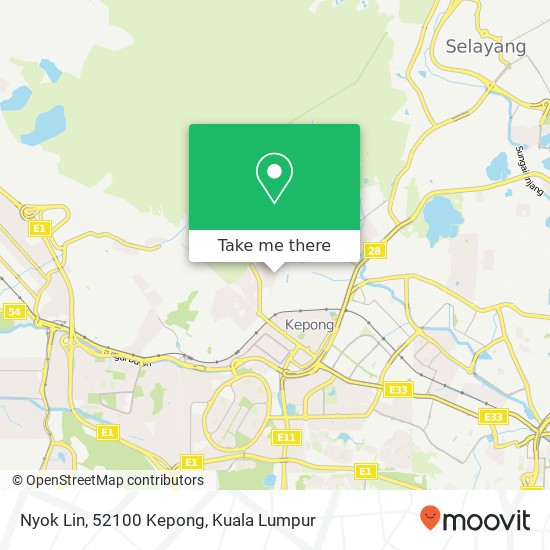 Peta Nyok Lin, 52100 Kepong