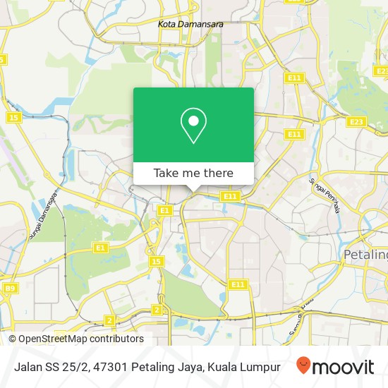Jalan SS 25 / 2, 47301 Petaling Jaya map