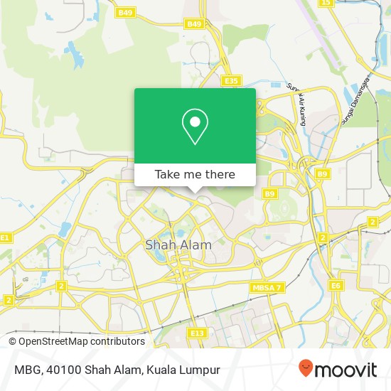 MBG, 40100 Shah Alam map