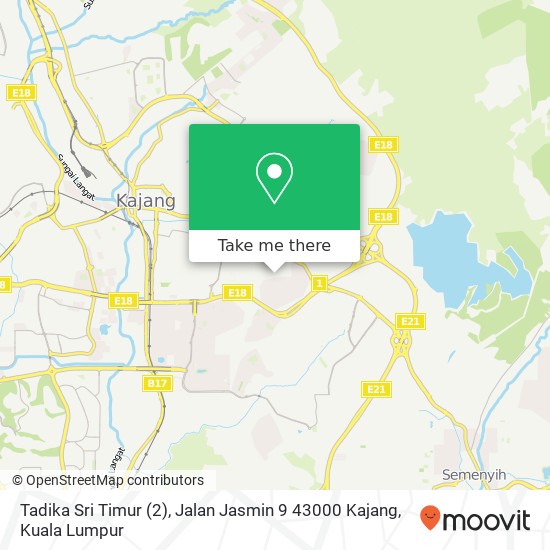 Peta Tadika Sri Timur (2), Jalan Jasmin 9 43000 Kajang