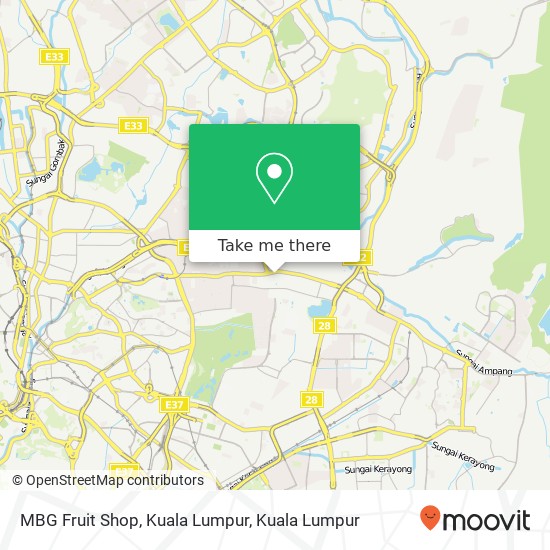 MBG Fruit Shop, Kuala Lumpur map