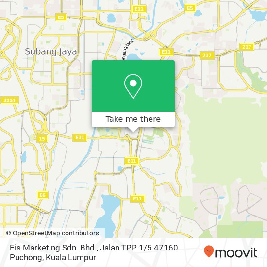 Eis Marketing Sdn. Bhd., Jalan TPP 1 / 5 47160 Puchong map