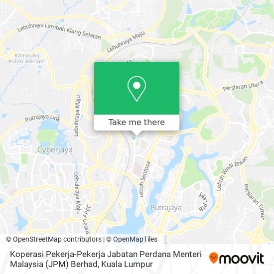 Koperasi Pekerja-Pekerja Jabatan Perdana Menteri Malaysia (JPM) Berhad map