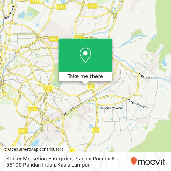 Striker Marketing Enterprise, 7 Jalan Pandan 8 55100 Pandan Indah map