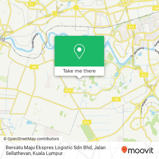 Peta Bersatu Maju Ekspres Logistic Sdn Bhd, Jalan Sellathevan