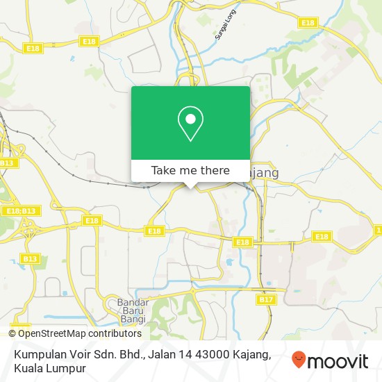 Kumpulan Voir Sdn. Bhd., Jalan 14 43000 Kajang map