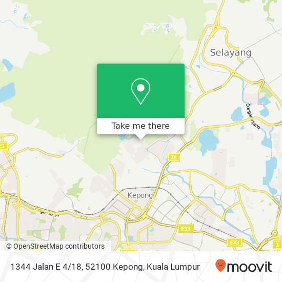 1344 Jalan E 4 / 18, 52100 Kepong map