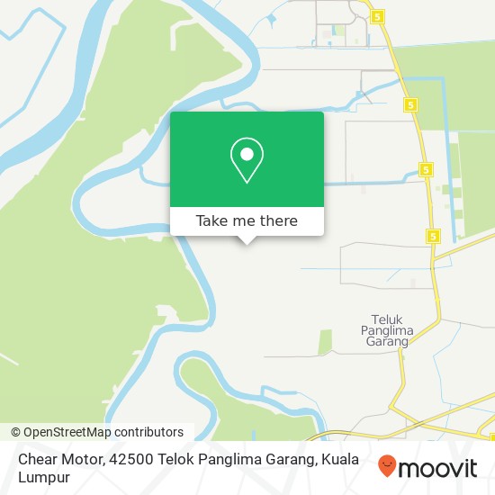 Peta Chear Motor, 42500 Telok Panglima Garang