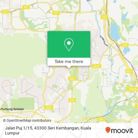 Jalan Puj 1 / 15, 43300 Seri Kembangan map
