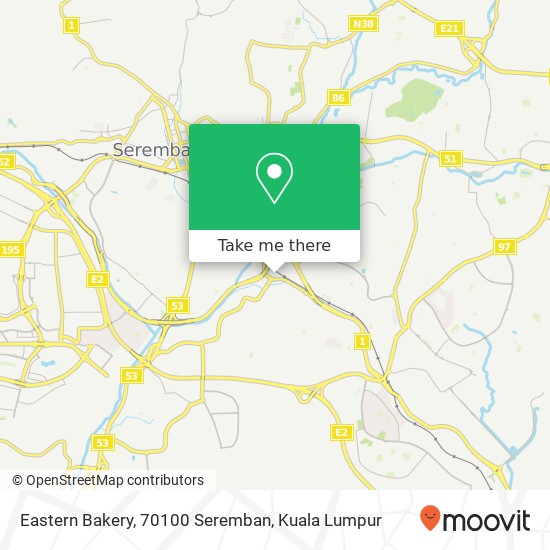 Eastern Bakery, 70100 Seremban map