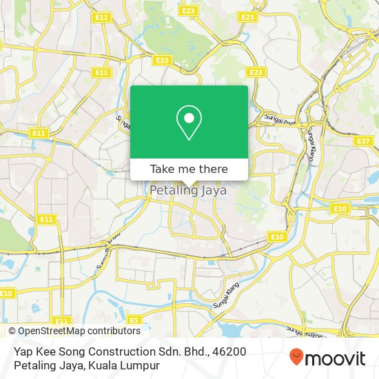 Peta Yap Kee Song Construction Sdn. Bhd., 46200 Petaling Jaya