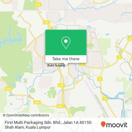 First Multi Packaging Sdn. Bhd., Jalan 1A 40150 Shah Alam map