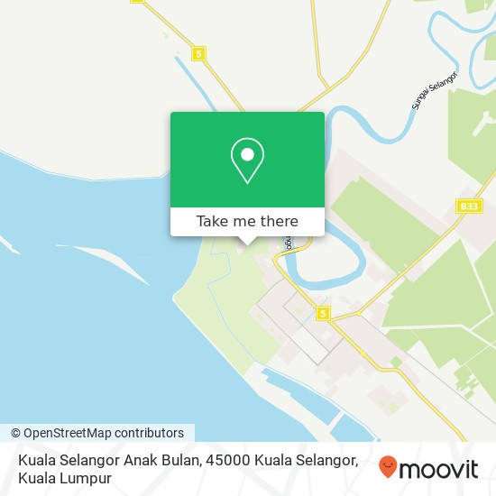 Peta Kuala Selangor Anak Bulan, 45000 Kuala Selangor