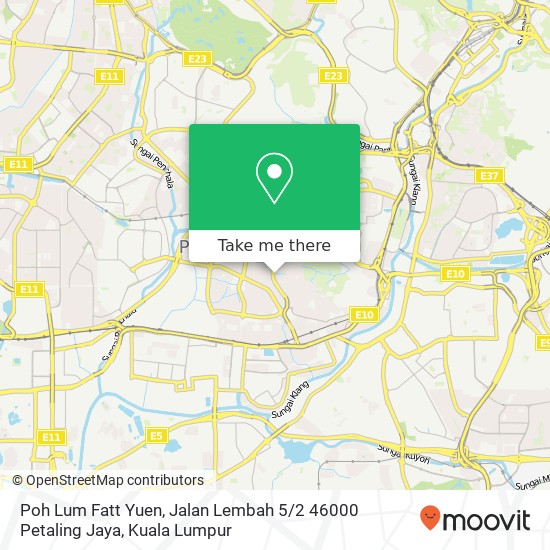 Poh Lum Fatt Yuen, Jalan Lembah 5 / 2 46000 Petaling Jaya map