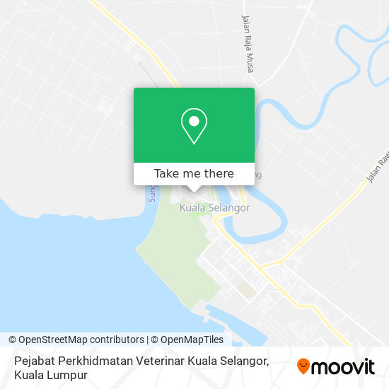 Peta Pejabat Perkhidmatan Veterinar Kuala Selangor