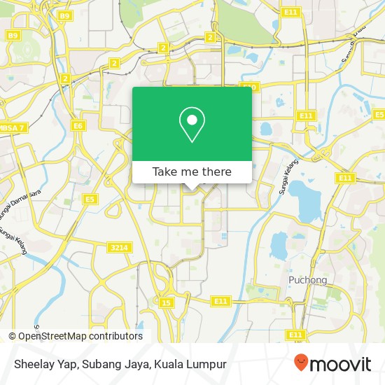 Sheelay Yap, Subang Jaya map