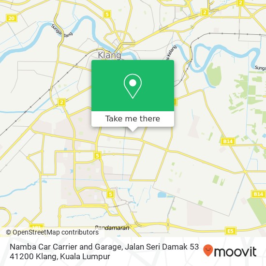 Namba Car Carrier and Garage, Jalan Seri Damak 53 41200 Klang map